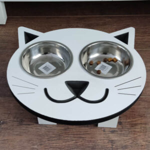 Double Bowl Cat Food and Water