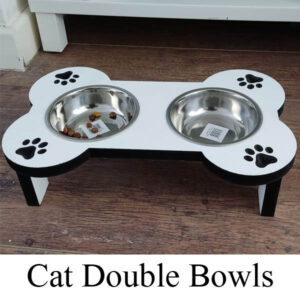 Double Bowl Cat Food